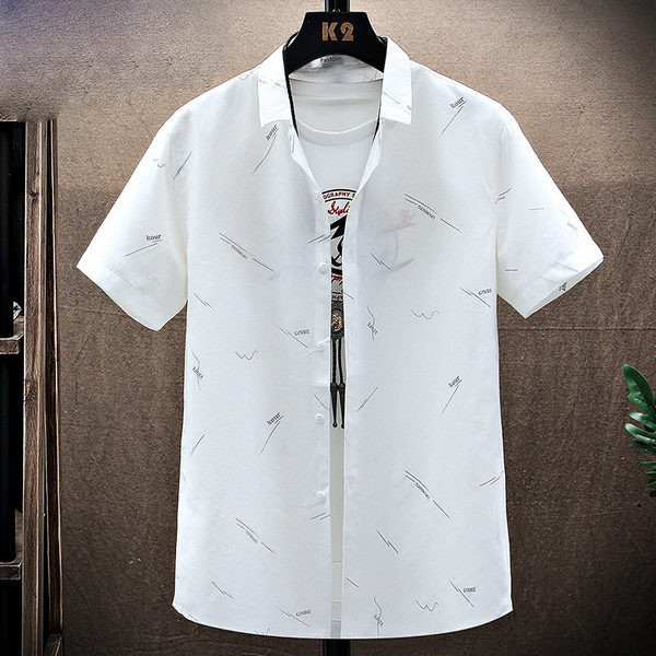 Ежедневна мъжка риза с яка и къс ръкав -няколко цвята