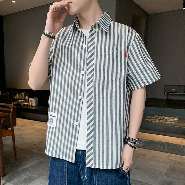 Ежедневна риза с джоб и къс ръкав -няколко цвята