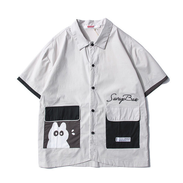 Мъжка модерна риза с класическа яка и копчета 