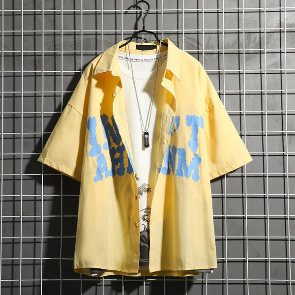 Ежедневна мъжка риза с класическа яка и  копчета 