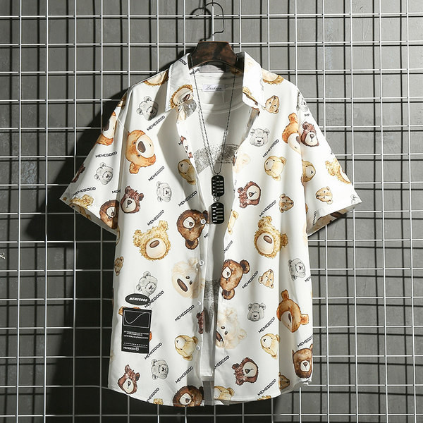 Мъжка модерна риза с копчета в няколко цвята