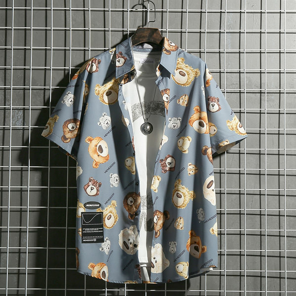 Мъжка модерна риза с копчета в няколко цвята