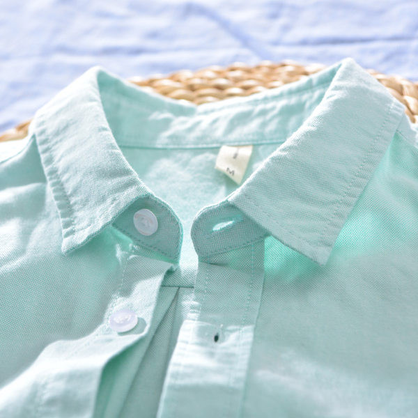 Ежедневна памучна риза за мъже с къс ръкав