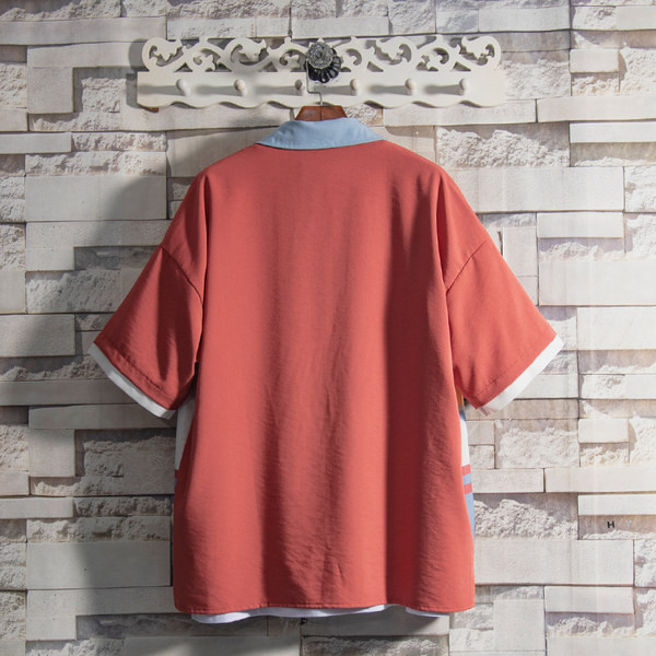 Цветна мъжка риза с къси ръкави