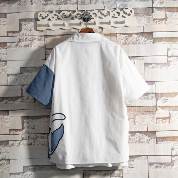 Ежедневна мъжка риза с класическа яка и апликация