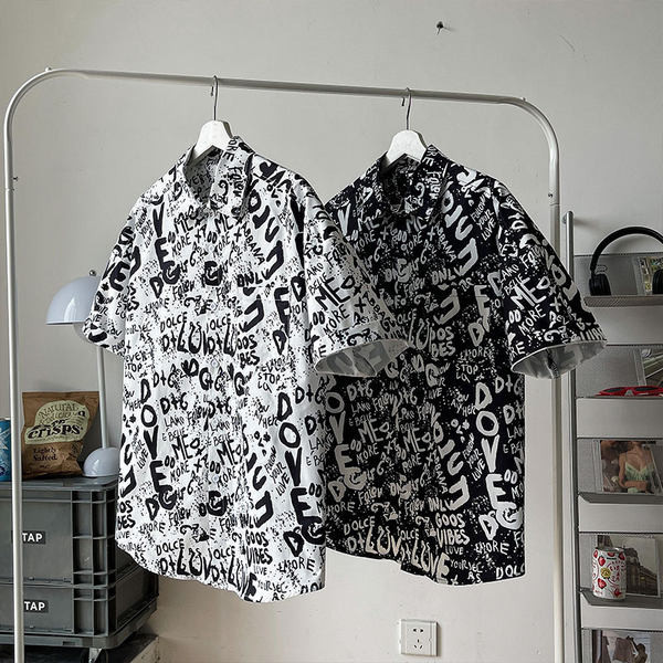 Мъжка риза свободен модел с 3/4 ръкав и класическа яка 