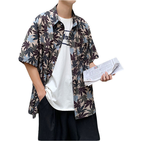 Ежедневна мъжка риза с 3/4 ръкав и апликация 