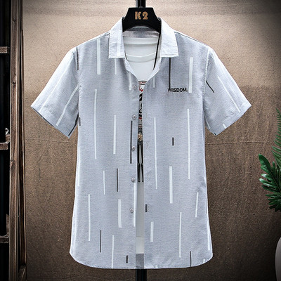 Ежедневна мъжка риза с къс ръкав и класическа яка -няколко цвята