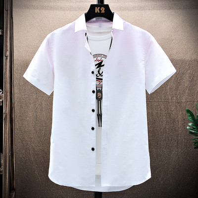 Ежедневна мъжка риза с къс ръкав и класическа яка -няколко цвята