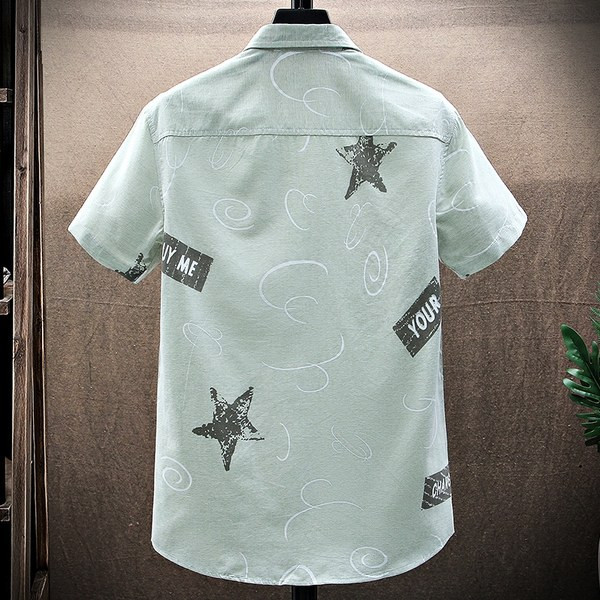 Ежедневна мъжка риза с къс ръкав и класическа яка -няколко цвята