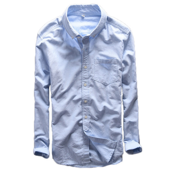 Мъжка риза с класическа яка и страничен джоб, с регулиращи се ръкави