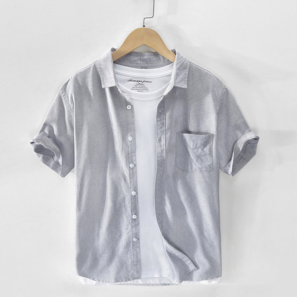 Памучна лятна риза изчистен модел