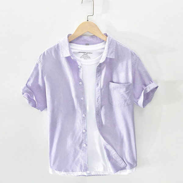 Памучна лятна риза изчистен модел