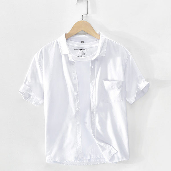 Памучна лятна риза изчистен модел