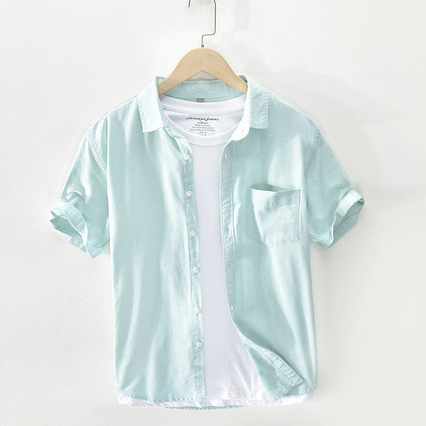 Памучна лятна риза изчистен модел