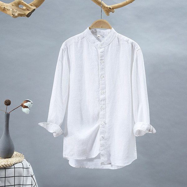 Мъжка лятна риза от лека материя в няколко модела с дълъг и къс ръкав