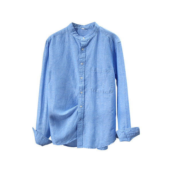 Мъжка лятна риза от лека материя в няколко модела с дълъг и къс ръкав