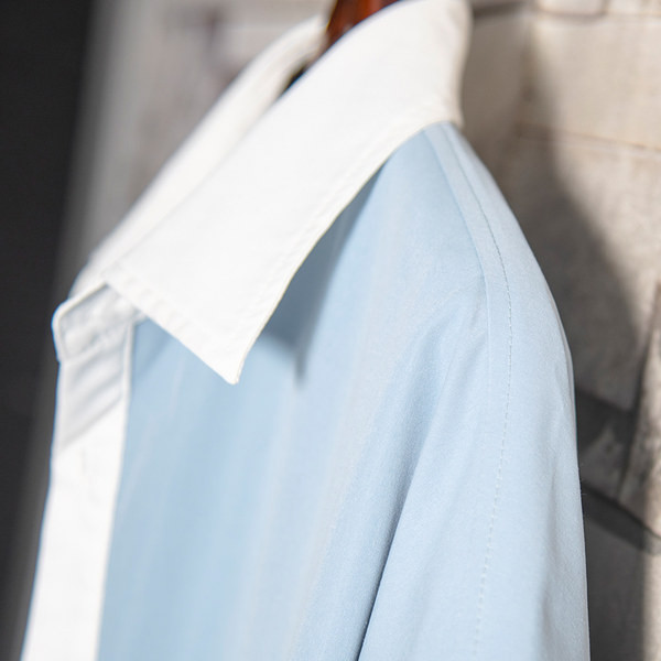 Мъжка цветна риза с класическа яка и апликация