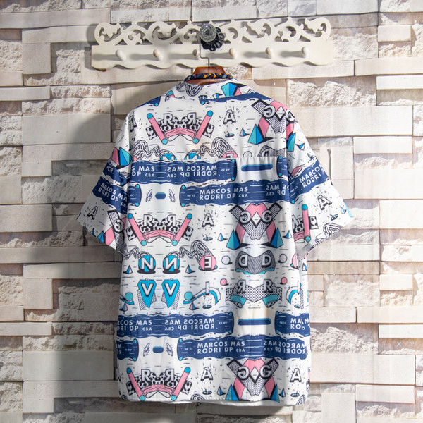 Мъжка ежедневна риза с класическа яка-ретро стил