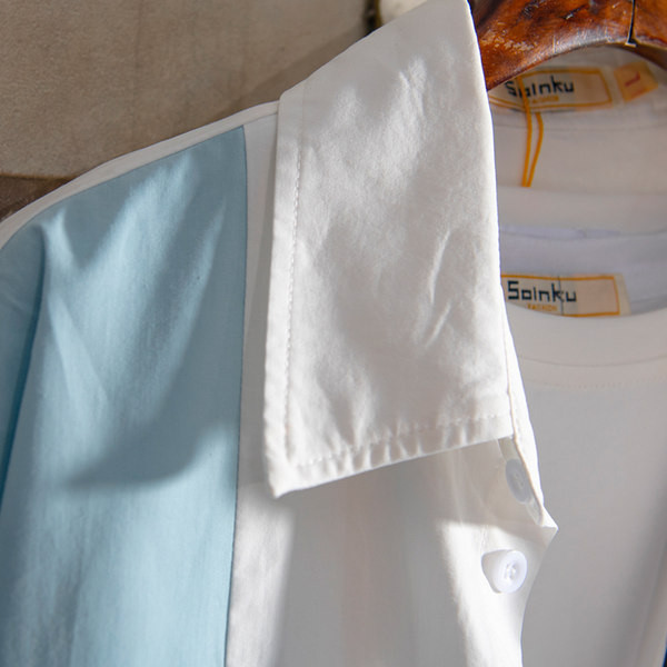 Мъжка ежедневна риза с класическа яка и къси ръкави