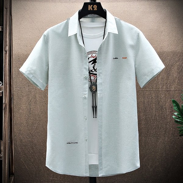 Нов модел мъжка риза с къс ръкав в два цвята