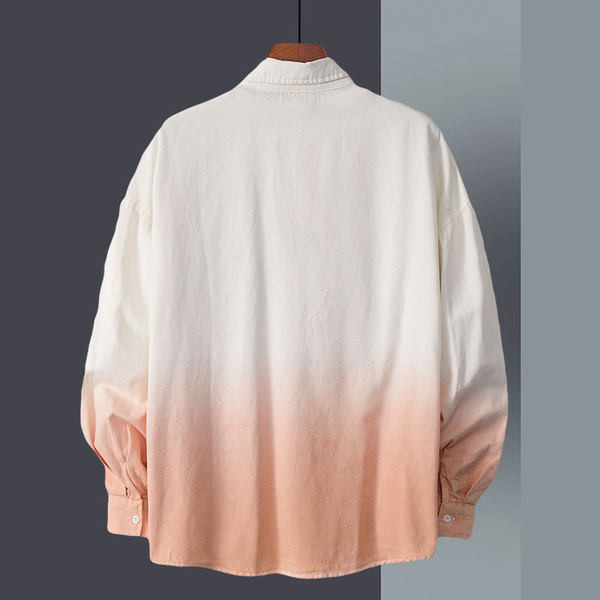 Мъжка риза с преливащи се цветове копчета и джоб