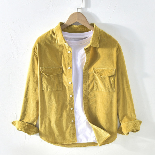 Нов модел лятна мъжка риза с джобове и копчета 