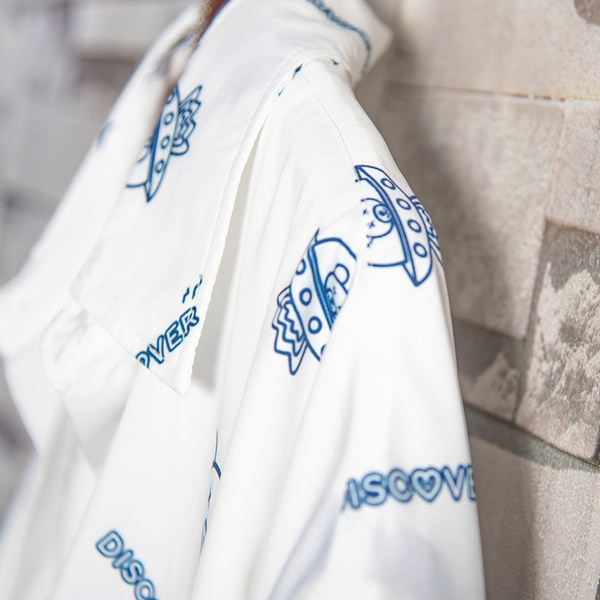 Ежедневна мъжка риза с апликация и копчета