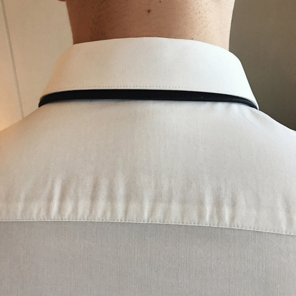 Мъжка едноцветна риза с дълъг ръкав 