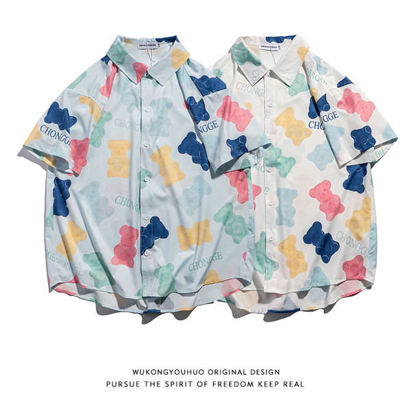 Мъжка риза с цветна апликация и класическа яка