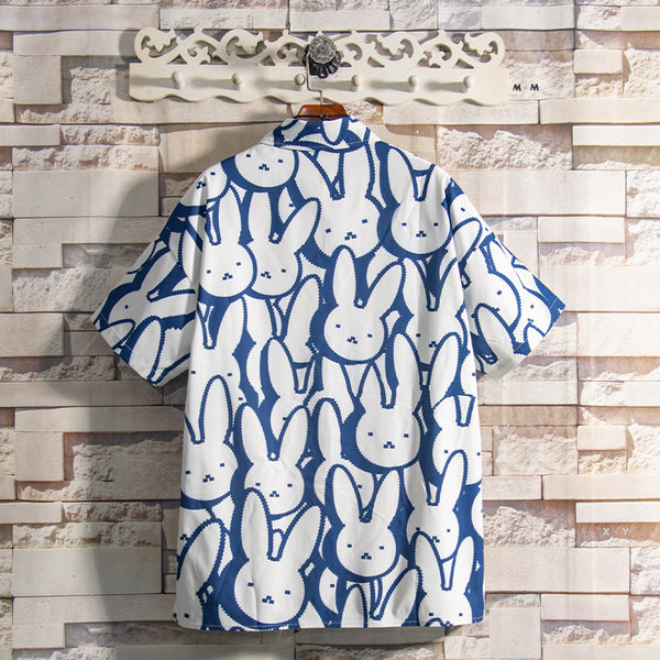 Мъжка цветна риза с класическа яка и надпис