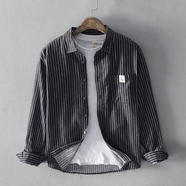 Нов модел мъжка риза с подвиващи се ръкави и страничен джоб