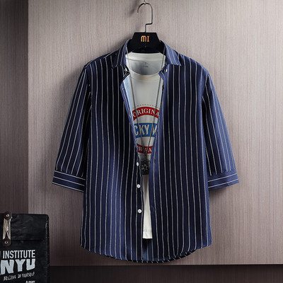 Нов модел свободна риза с 3/4 ръкав и копчета 