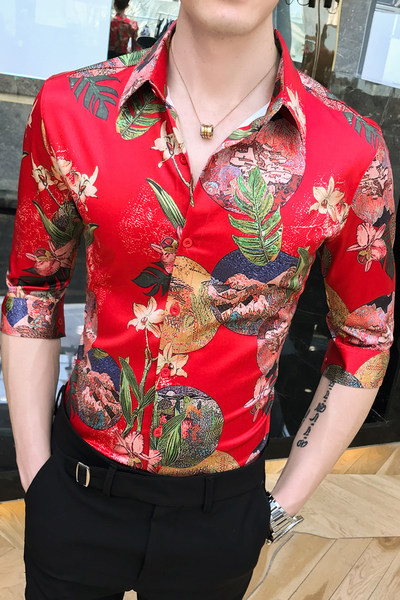 Нов модел мъжка риза с класическа яка и 3/4 ръкав 