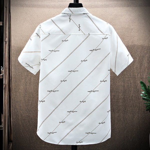 Ежедневна риза с къс ръкав и надпис за мъже 