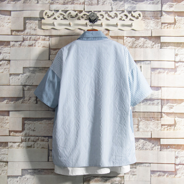 Мъжка ежедневна риза с апликация и копчета