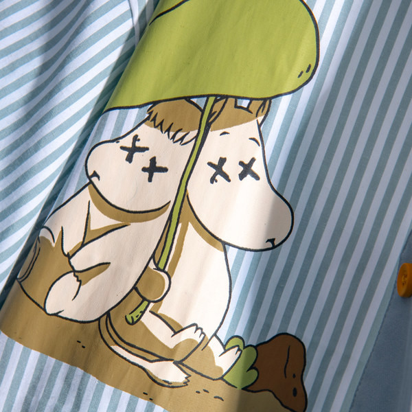 Мъжка ежедневна риза с апликация и копчета