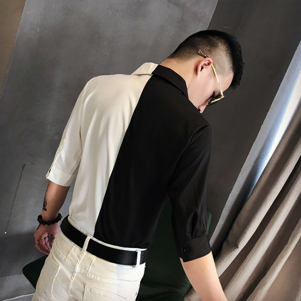 Muška ležerna košulja s klasičnim ovratnikom i 3/4 rukavima