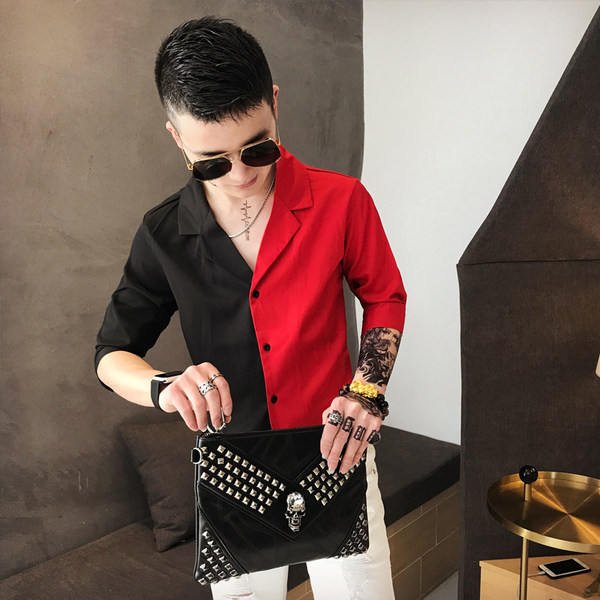 Muška ležerna košulja s klasičnim ovratnikom i 3/4 rukavima