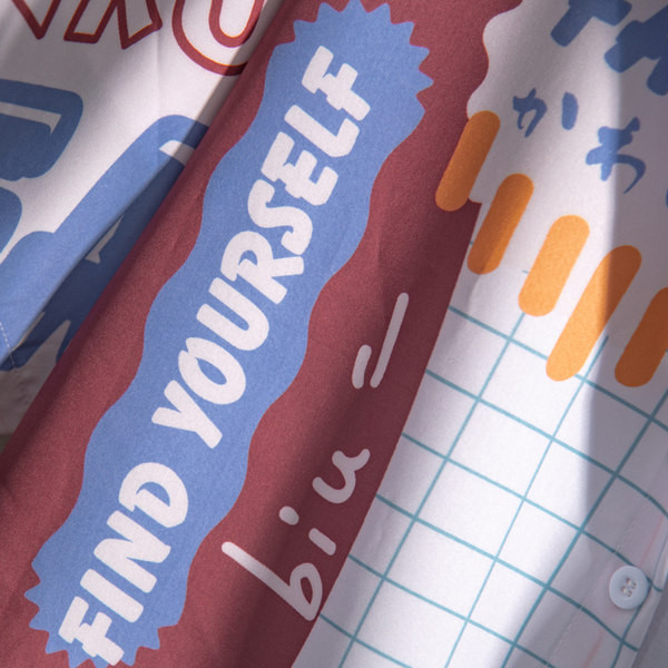 Цветна риза с къс ръкав-за мъже