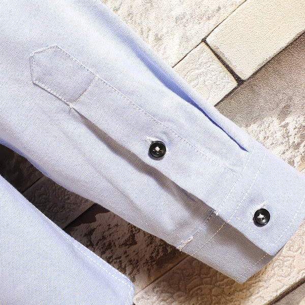 Ежедневна мъжка риза с джоб и дълъг ръкав