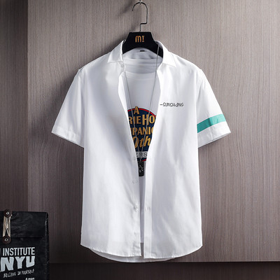 Ежедневна мъжка риза с класическа яка и копчета в няколко цвята