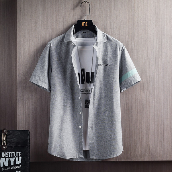 Ежедневна мъжка риза с класическа яка и копчета в няколко цвята