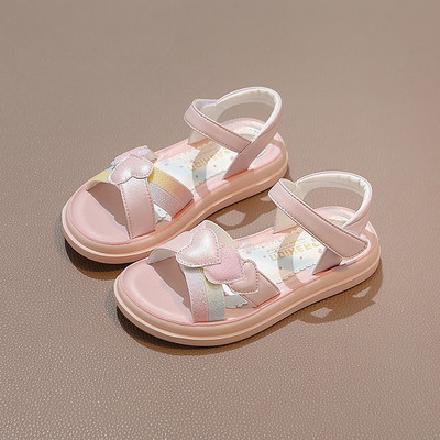 Детски  ежедневни сандали с велкро закопчаване от еко кожа 