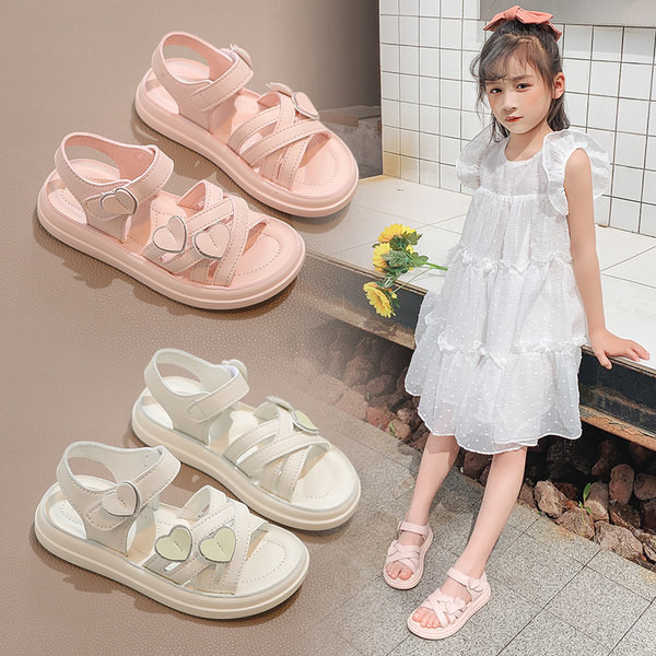 Детски  ежедневни сандали с велкро закопчаване от еко кожа 