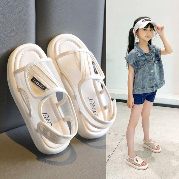 Детски сандали с лепенки за момичета