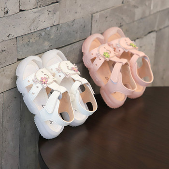 Παιδικά σανδάλια για κορίτσια με διακόσμηση 3D και αντιολισθητική σόλα