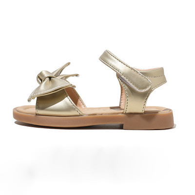 Модерни детски сандали от еко кожа с панделка и велкро закопчаване