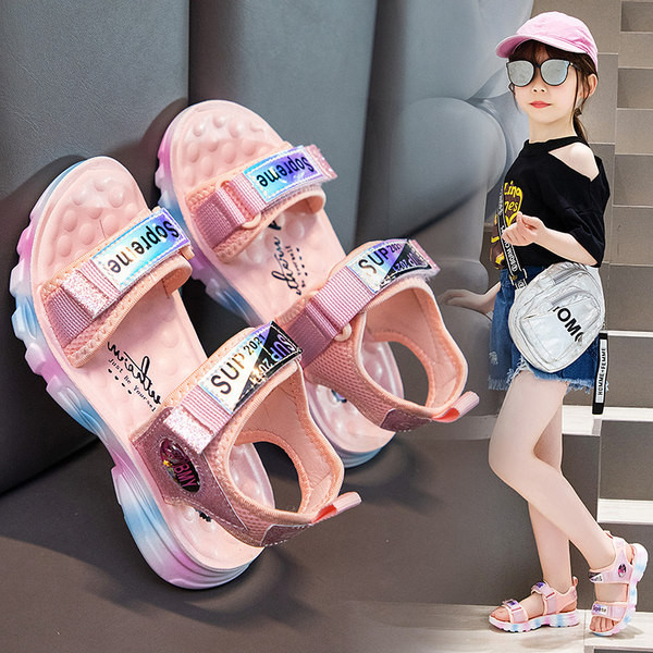 Спортно-ежедневни детски сандали с велкро закопчаване