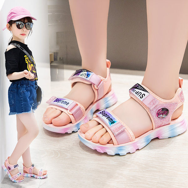 Спортно-ежедневни детски сандали с велкро закопчаване